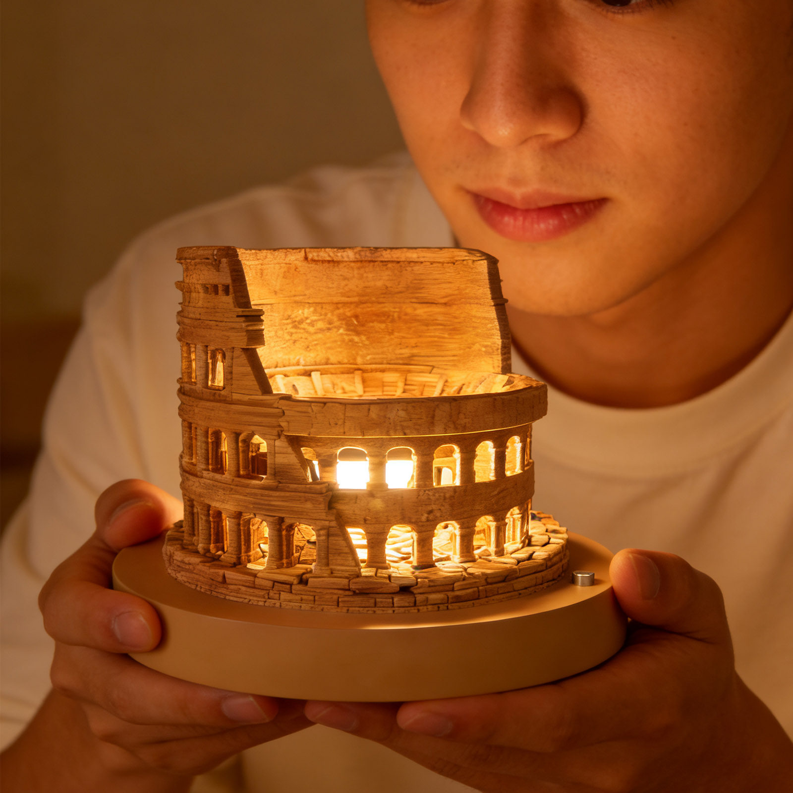 古罗马建筑造型小夜灯卧室睡眠灯床头灯台灯女生日送礼物装饰摆件,家装灯饰光源,小夜灯,淘宝优惠券,粉丝福利购,淘宝优惠卷