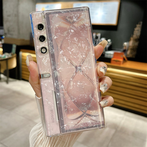 荣耀magicVpurse手机壳新款贝壳纹折叠屏Vpurse时尚高级感保护套honor铰链全包防摔高端个性创意网红款女适用