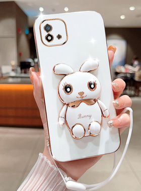 真我C20手机壳兔子支架realmeC20新款立体卡通oppo可爱保护套全包防摔抖音同款时尚高端创意网红潮高级适用于