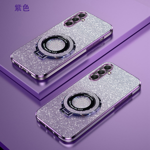 三星M34渐变闪粉时尚手机壳5GGalaxyM34新款高端全包可爱创意磁吸支架Samsungm34奢华超薄软壳防摔保护适用于