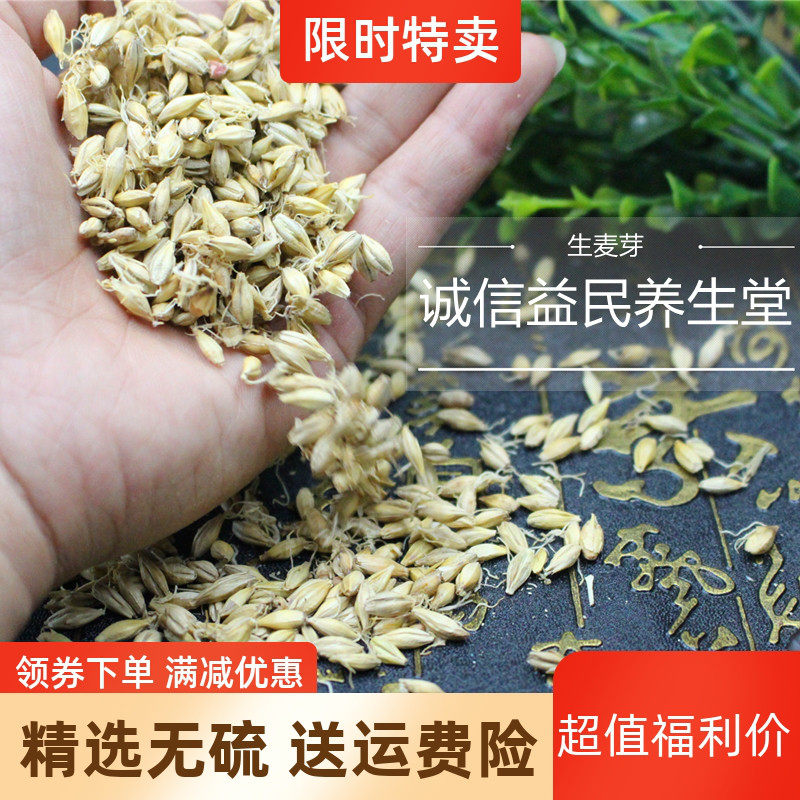 生麦芽500g 天然回奶泡水喝中药材特级新鲜晒大麦牙麦蘖山楂 包邮