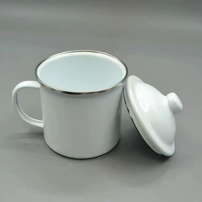 搪瓷茶缸杯子带盖瓷缸水杯白瓷茶杯带把塘瓷口缸怀旧老式洋瓷缸子
