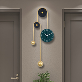 饰时钟挂表艺术创意背景墙钟表 免打孔装 挂钟客厅家用时尚 2025新款