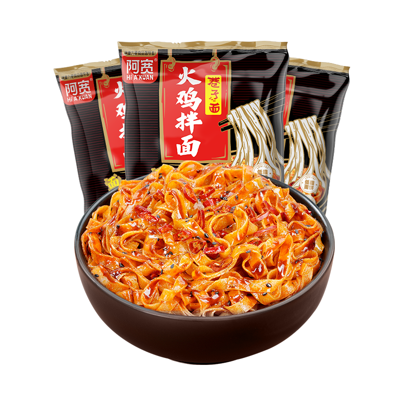 阿宽火鸡拌面甜辣鸡肉味袋装