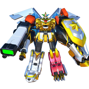 神兽金刚超变星甲王变形6合体5五合体男孩机器人儿童玩具青龙再现