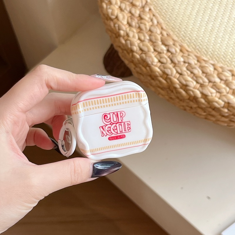 方便面适用airpodspro1/2代苹果四代降噪版蓝牙无线AirPods3imd耳机壳airpods4分体保护套小众新款充电仓硬壳