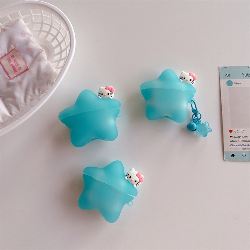 夜光凯蒂猫星星苹果耳机套新款