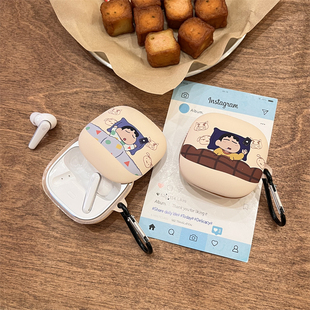 卡通蜡笔小新适用声阔soundcore liberty5蓝牙无线耳机壳分体SoundCore Liberty5磨砂日系保护套水贴充电仓软