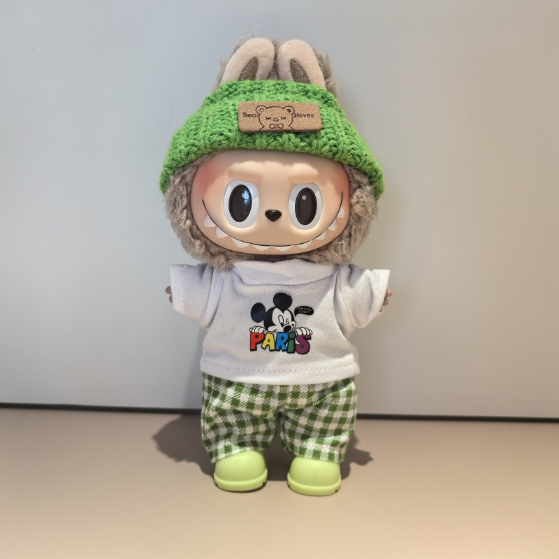 米奇绒帽娃衣适用拉布布一二三代