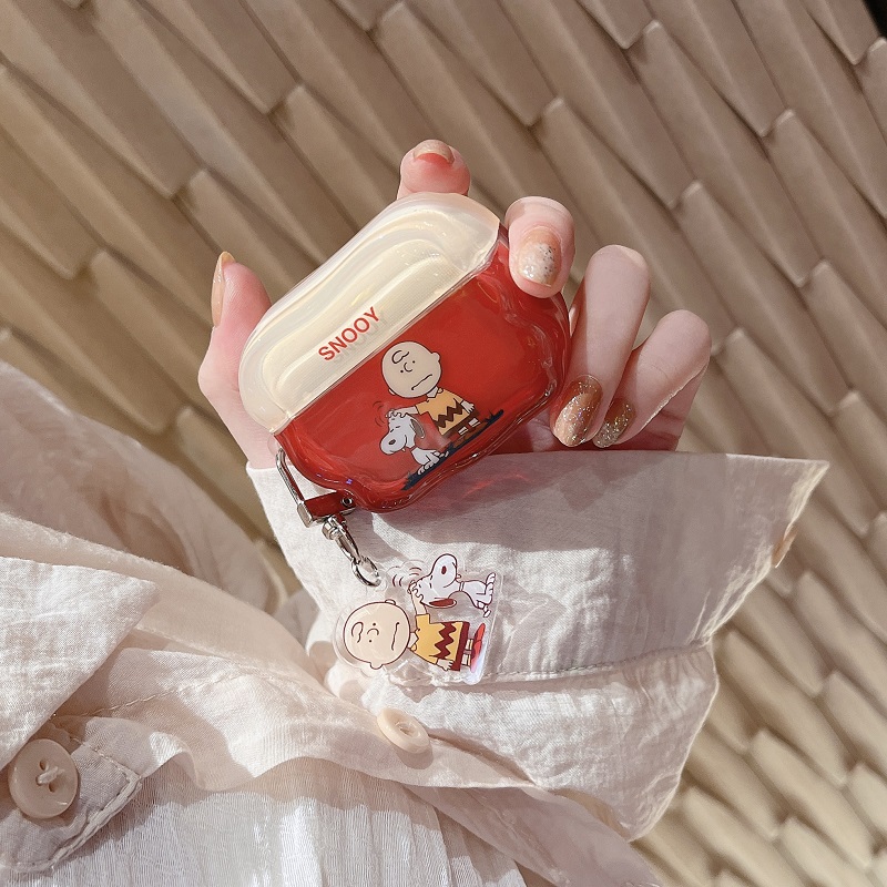 可爱查理史努比适用苹果耳机套