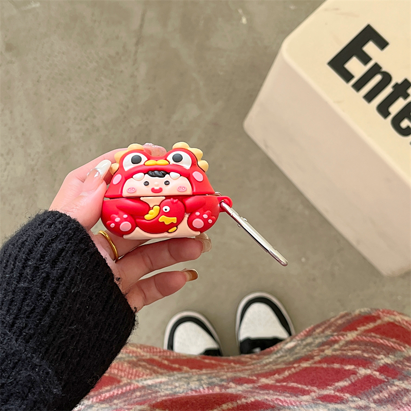 红色小海狸三星蓝牙硅胶耳机套