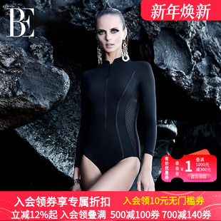 范德安Queen系列2025连体三角长袖 抗氯防晒透气速干高级感泳衣女