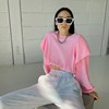 Women 's drawstring personality long-sleeved top personality Drawstring Sweater