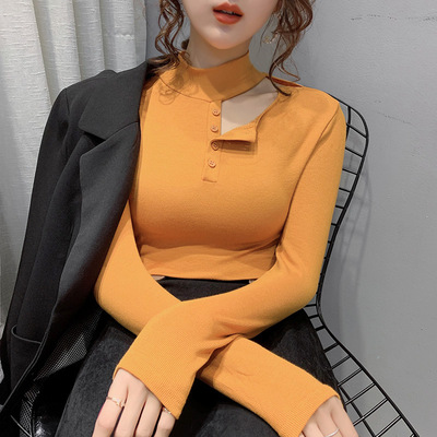 taobao agent Long-sleeve, fashionable sexy top, high collar, 2020, city style, western style