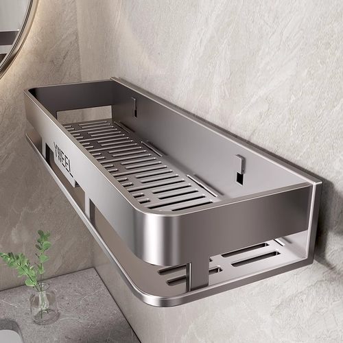 太空铝卫生间置物架免打孔