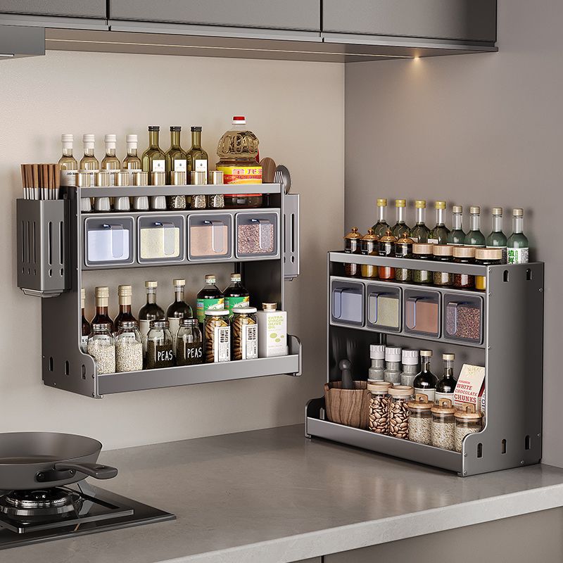 壁挂式厨房调味品收纳架