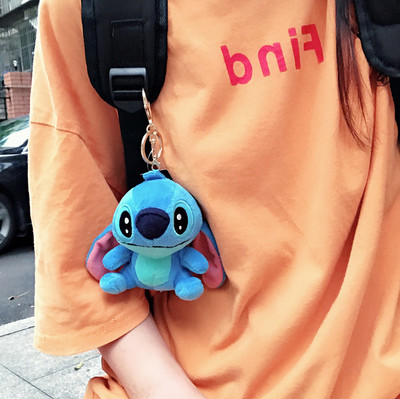 钥匙扣包可爱少女ins玩偶史迪仔
