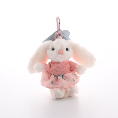 中式古风碎花小兔钥匙扣背包挂件