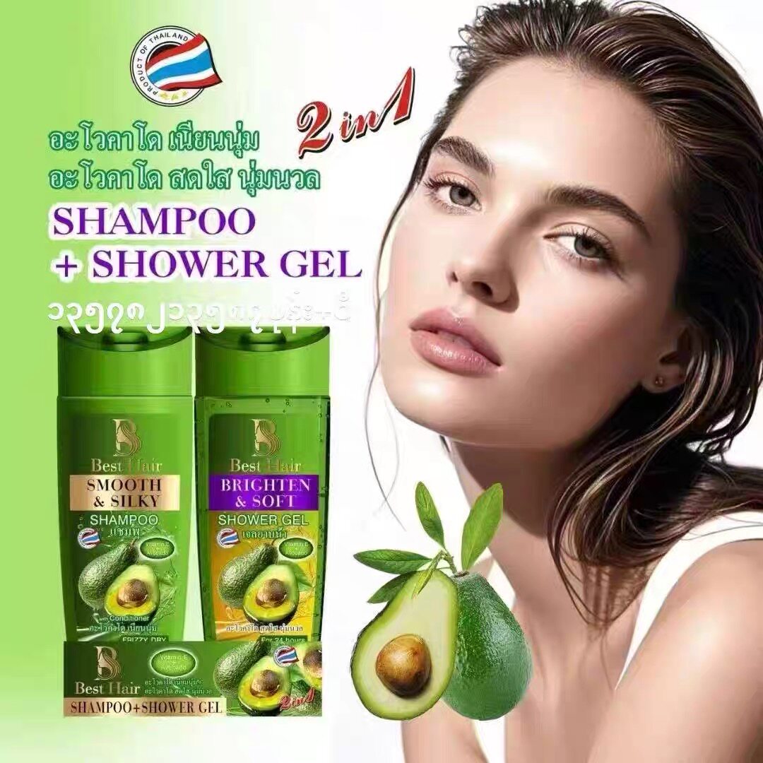 百思特套装2in1best洗发沐浴乳泰国洗发水SHAMPOOSHOWER400ml 2瓶