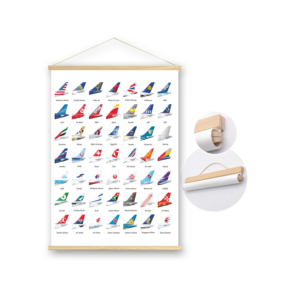 世界航空公司图标logo飞机航班书房地理办公室餐厅教室走廊装饰画图片
