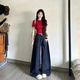 女2026秋高个子加长慵懒拖地裤 高腰宽松阔腿牛仔裤 Elsa美式 Petty