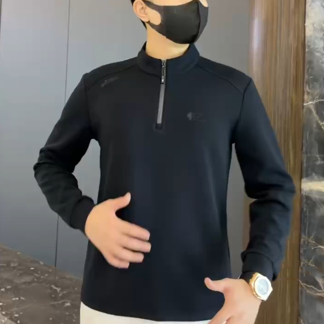 2026新款男士高端立领拉链T恤时尚潮流简约百搭气质爆款男装内搭,男装,T恤,淘宝优惠券,粉丝福利购,淘宝优惠卷