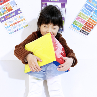 英语早教教具6面可插卡骰子学识字游戏投掷扔色子老师课堂道具