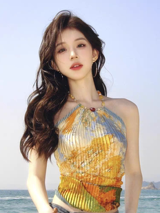 泳衣女款高级感分体比基尼三件套泰式绝美性感挂脖海岛度假泡温泉