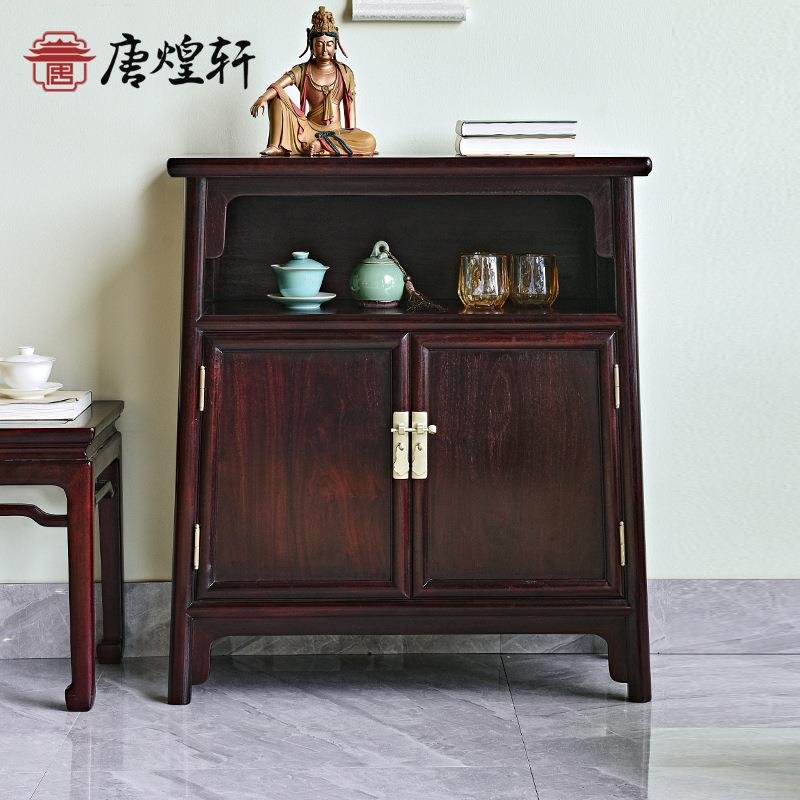 原木茶几中式赞比亚血檀茶水架小茶桌实木置物架小柜子角几餐边柜
