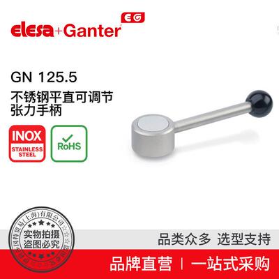 ElesaGanter伊莉莎冈特GN125.5不锈钢平直可调节张力手柄