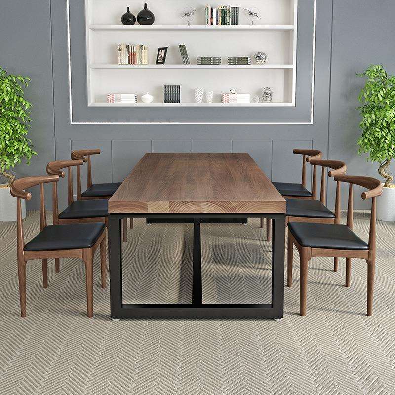 美式实木办公桌写字桌简约现代台式电脑桌书桌实木桌长桌餐桌