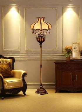 欧式客厅落地灯卧室书房创意时尚奢华美式复古艺术古典落地台灯