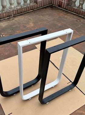 黑色吧台腿餐台脚书桌单边支撑脚橱柜腿台架支架铁艺可调节定制