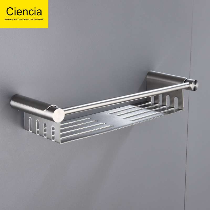 不锈钢拉丝可拆卸浴室置物架厨房卫生间洗漱用品收纳架厨房挂件