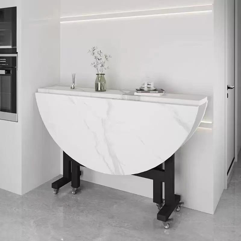 折叠圆桌家用小户型可折叠式餐桌简易10人饭桌可移动带转盘大圆桌