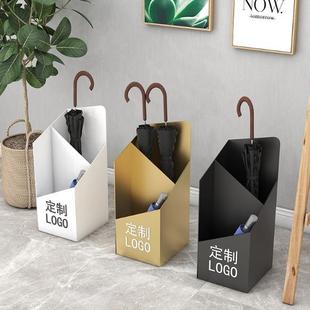 雨伞架个性 家用创意门口收纳雨伞桶放置放伞商用金属定制log