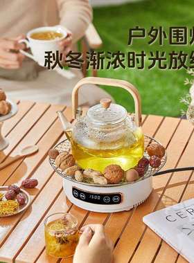 围炉煮茶家用室内煮茶器电陶炉一套烤茶罐罐茶煮茶炉玻璃茶壶套装