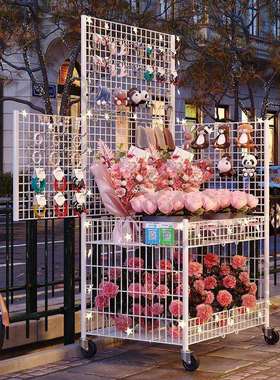 摆摊小推车地摊夜市专用车手推折叠桌花车促销展示架一秒收摊神