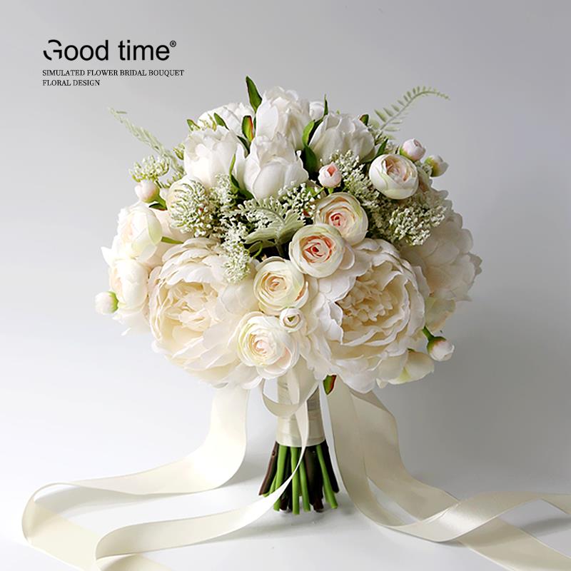 手捧仿真假花束结婚庆摄影道具插花家居商务装饰韩式粉紫系列