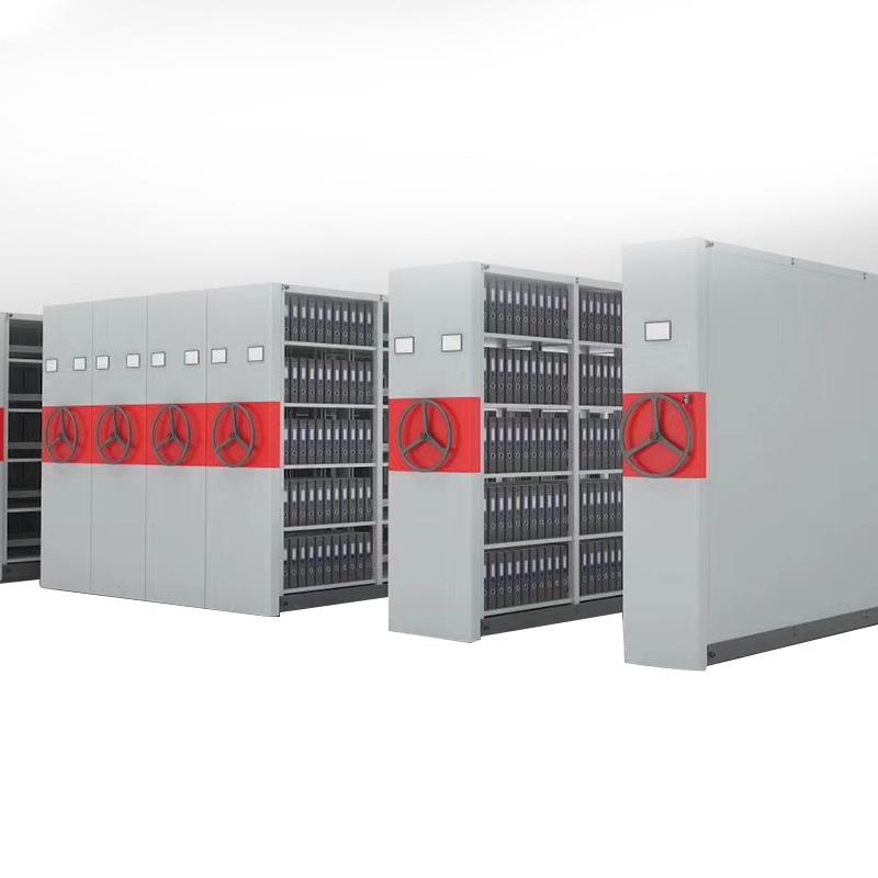 手动密集架会计密集柜档案柜钢制手摇密集架文件保密柜储物柜