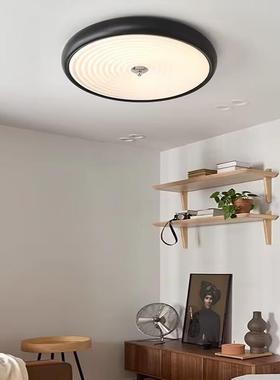 法式极简卧室灯黑白圆形创意个性波纹24新款全光谱主卧书房吸顶灯