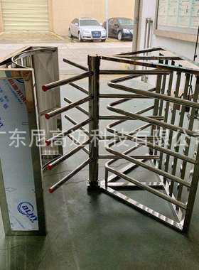 车站不锈钢入口旋转杆工厂食堂门卫单向三辊闸旋转门摆动杆栅栏