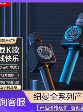 纽曼即插即用K歌麦克风车载音响款麦克风双麦Newmine）MC66