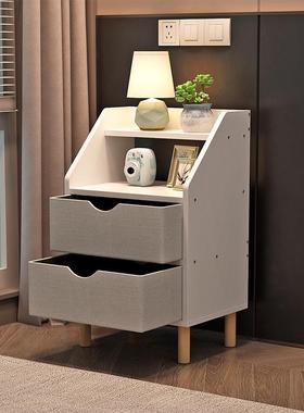 床头柜经济型储物柜卧室家用多层简约小柜子出租屋用小户型智高圆