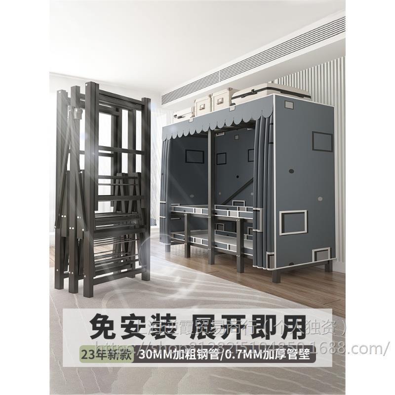 衣柜家用卧室免安装折叠简易布衣柜出租房用全钢架结实耐用衣橱