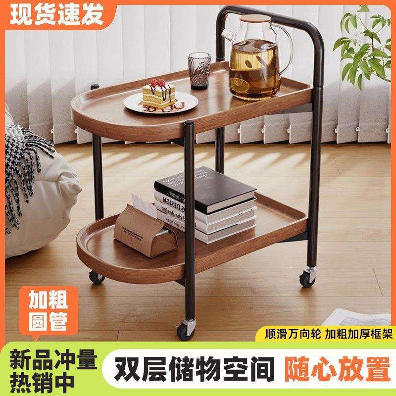 移动茶几小推车客厅沙发迷你小桌子家用置物架桌子带轮北欧餐车