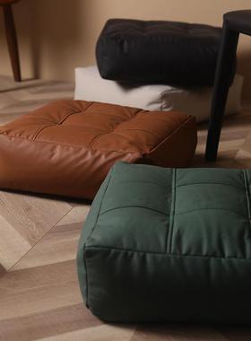 日式蒲团坐垫家用飘窗榻榻米打坐小坐墩皮质客厅地上加厚地板垫子