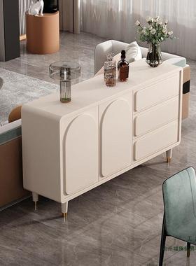 2025新款奶油风法式餐边柜客厅茶水柜厨房碗柜橱柜靠墙厨具收纳柜