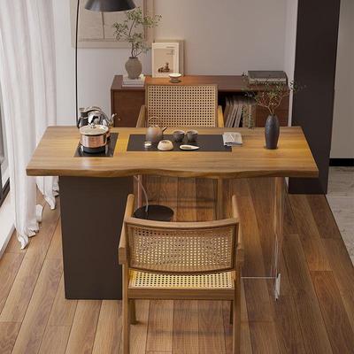 新中式实木茶台茶桌椅组合原木阳台小户型现代简约家用功夫泡茶桌