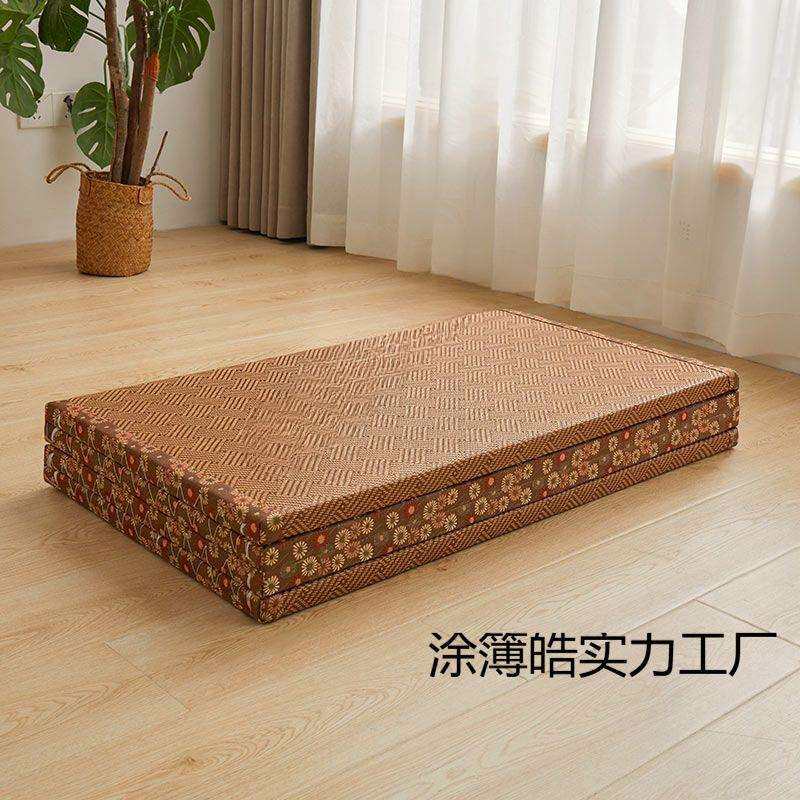 日式可折叠榻榻米垫子可藤席地垫家用垫子爬爬垫卧室客厅办公室
